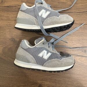 New Balance Kids' Gray and White Sneakers